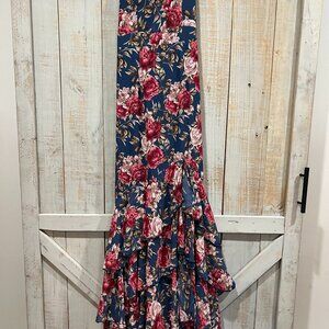 Gorgeous Floral Layered Dressy Maxi Size M
